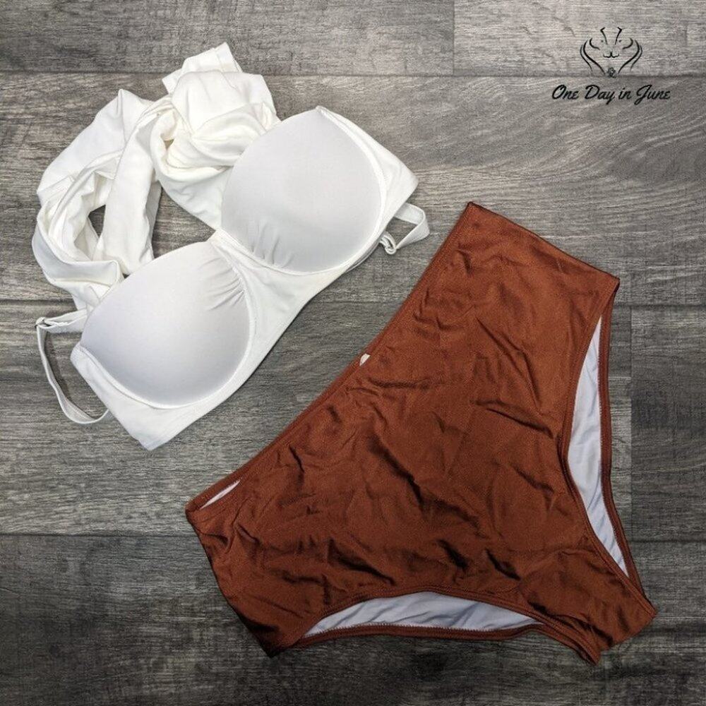 Peddney Underwire Wrap High Waist Bikini Swimsuit Size XL